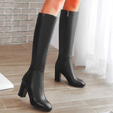 Soft Leather Back Zipper Boots - AfterAmour