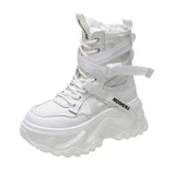 Lace Up Platform Sneaker Boots - AfterAmour