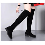 Lace Up Thick High Heel Boots - AfterAmour