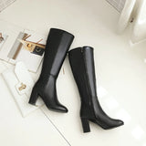 Soft Leather Back Zipper Boots - AfterAmour