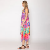 Abstract Print Sleeveless Maxi Dress