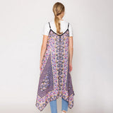 Abstract Print Sleeveless Maxi Dress