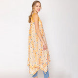 Abstract Print Sleeveless Maxi Dress
