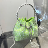 Lavender Luxe Crystal Bucket Bag - AfterAmour