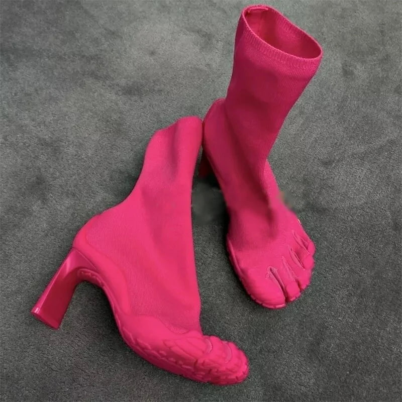 Elastic Ankle Toe Heel Boots