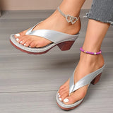 Open-Toe Heel Band Sandals - AfterAmour