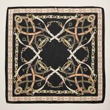 Equestrian Chain and Harness Print Square Bandana Scarf