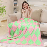 Argyle Reversible Throw Blanket
