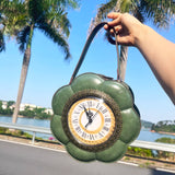 Vintage Clock-Face Flower Handbag