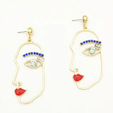 Abstract Face Earrings