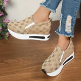 Embroidered Platform Sneakers - AfterAmour