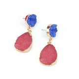 Quartz Crystal Teardrop Earings