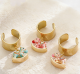 Enamel Pony Horse Brings Money Ring