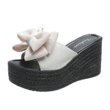Thick Bottom Bow Wedges - AfterAmour