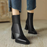 Crest Block Heel Boots - AfterAmour