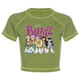 Women's Y2K Gothic Cartoon Print T-Shirt
