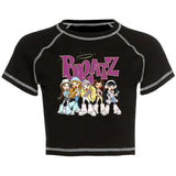 Women's Y2K Gothic Cartoon Print T-Shirt Trendy