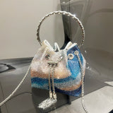 Radiant Crystal Evening Bucket Bag - AfterAmour