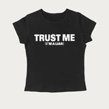 Trust Me Graphic Baby Tee - AfterAmour