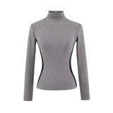 Women High Neck Slim Fit Fleece Base Layer Top