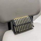 Rhinestones Lined Clutch Bag - AfterAmour