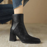 Crest Block Heel Boots - AfterAmour