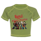 Women's Y2K Gothic Cartoon Print T-Shirt
