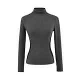 Women High Neck Slim Fit Fleece Base Layer Top