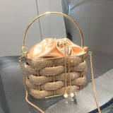 Crystal Glow Satin Bag - AfterAmour