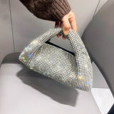Crystal Rhinestone Triangle Handbag