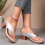 Open-Toe Heel Band Sandals - AfterAmour