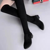 Lace Up Thick High Heel Boots - AfterAmour