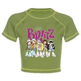 Women's Y2K Gothic Cartoon Print T-Shirt
