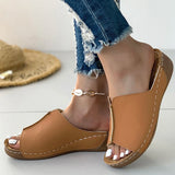 Solid Band Sandals - AfterAmour