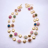 Brushed Multi-Color Jade Necklace - AfterAmour