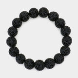 Rhinestone Pave Ball Stretch Bracelet