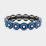 Round Boho Beaded Stretch Bracelet