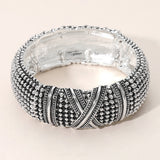 Antique Metal Boho Stretch Bracelet