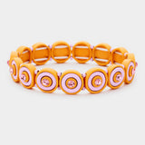 Round Crystal Resin Stretch Bracelet
