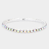 Women's 1-Row Crystal Rhinestone Stretchable Bracelet