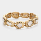 Hammered Metal Stretch Bracelet
