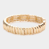 Wavy Metal Stretch Bracelet