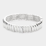 Wavy Metal Stretch Bracelet
