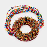 Faceted Bead Open Circle Bracelet
