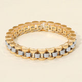 Bold Metal Link Chain Stretch Bracelet