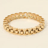 Bold Metal Link Chain Stretch Bracelet