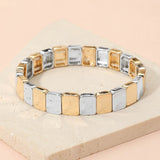 Square Metal Stretch Bracelet