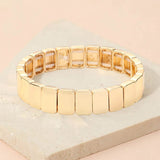Square Metal Stretch Bracelet