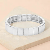 Square Metal Stretch Bracelet