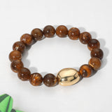 Marbled Resin Ball Beaded Stretch Bracelet